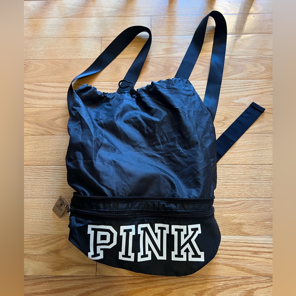 PINK Victoria's Secret Black Backpack/Belt bag